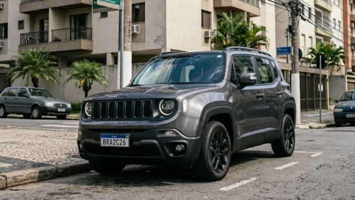 Fotografia de um Jeep Renegade cinza em São Paulo para ilustrar seguro do jeep renegade.